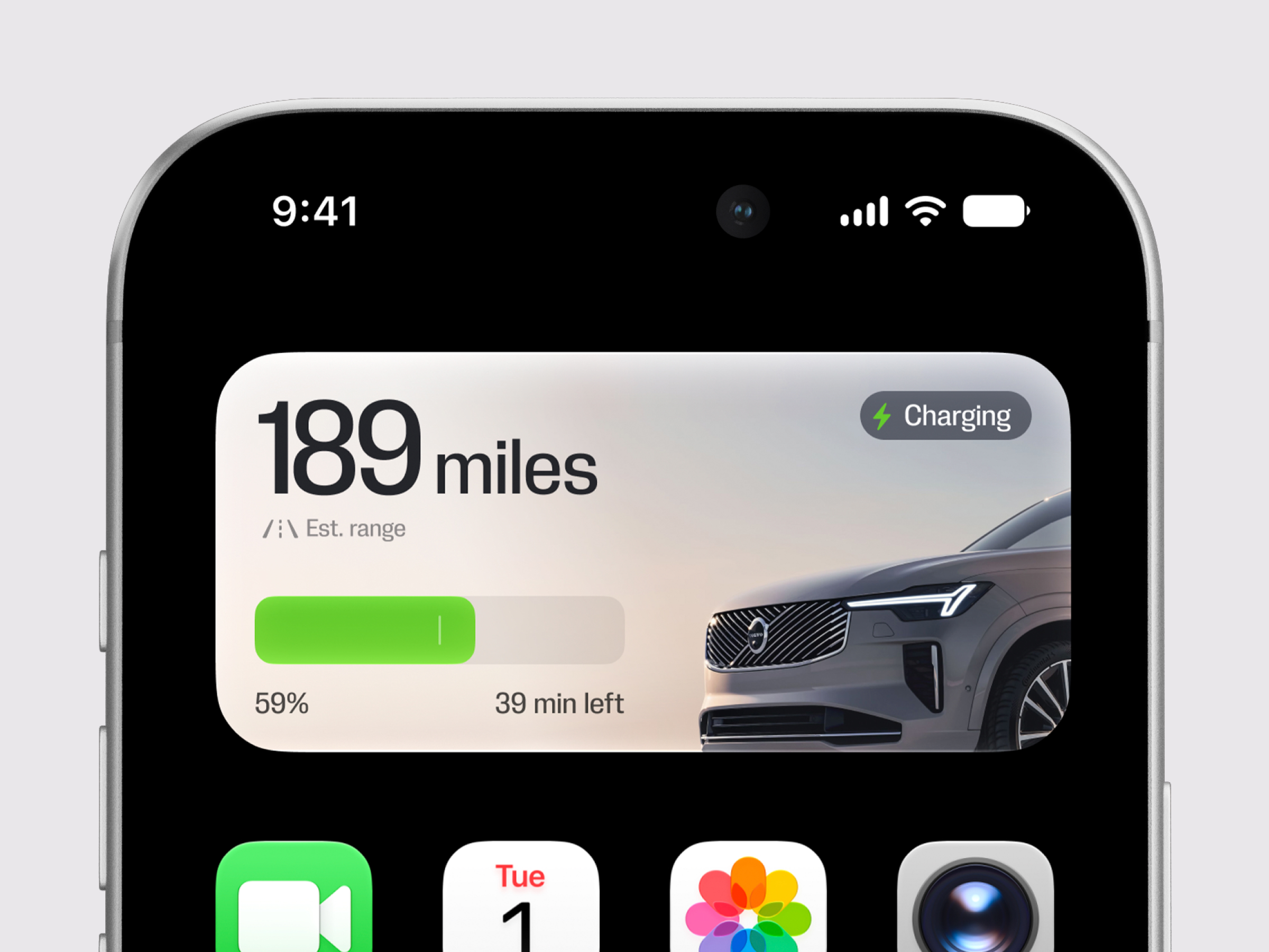 Charging widget concept for Volvo